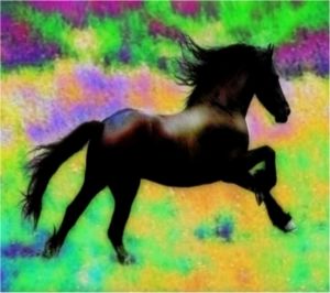 Spirit horse in a meadow