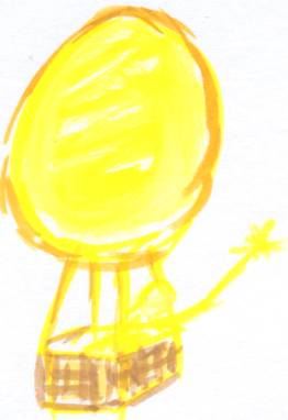 A bright yellow balloon!